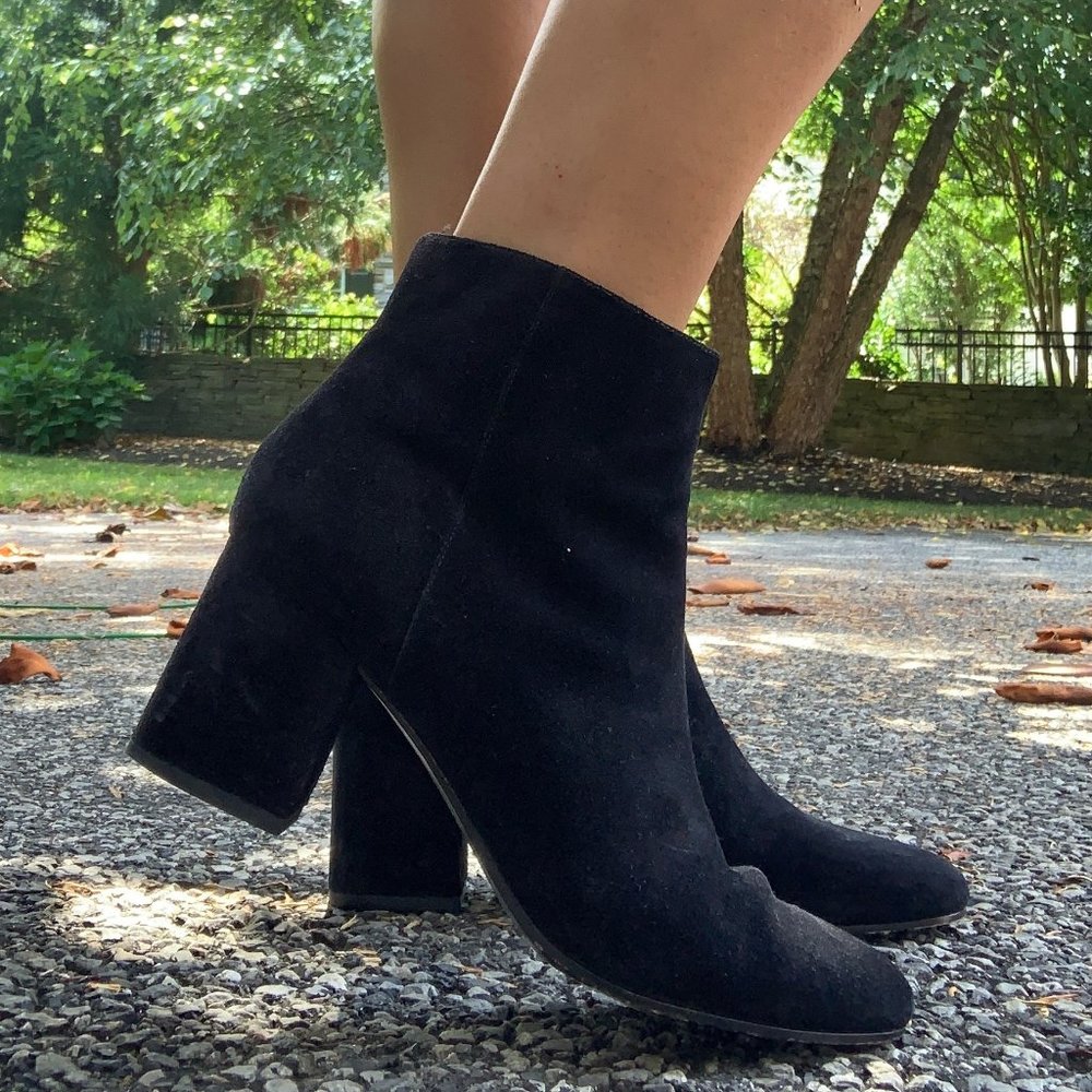 Via Spiga Suede Heel Booties